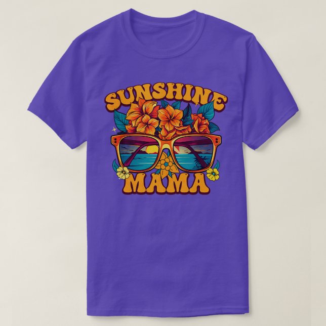 Sunshine Mama Ocean Tropical Sunset Sunglasses Bea T-Shirt (Design Front)