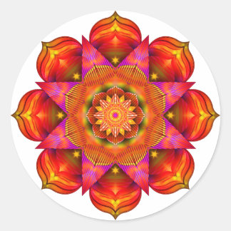 Sunshine Mandala Classic Round Sticker