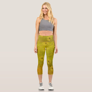 Sunshine Mixed Media Capri Leggings