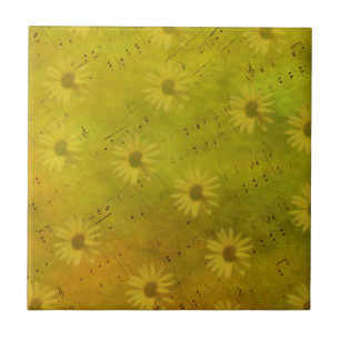 Sunshine Mixed Media Ceramic Tile