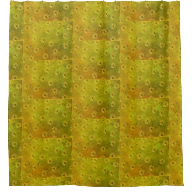Sunshine Mixed Media Shower Curtain (Front)
