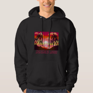 Sunshine Mood Flamingo Sunset Art Hoodie