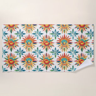 Sunshine Motif Beach Towel