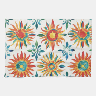 Sunshine Motif Tea Towel