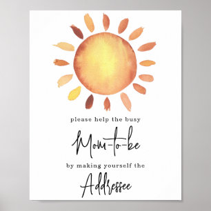 Sunshine Mum to be addressee Poster