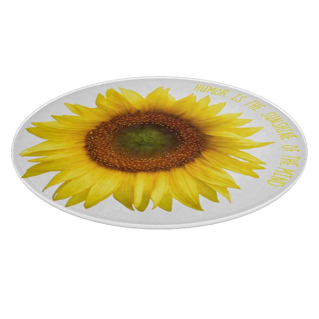 Sunshine of the Mind Glass Circle Cutting Board (Corner)
