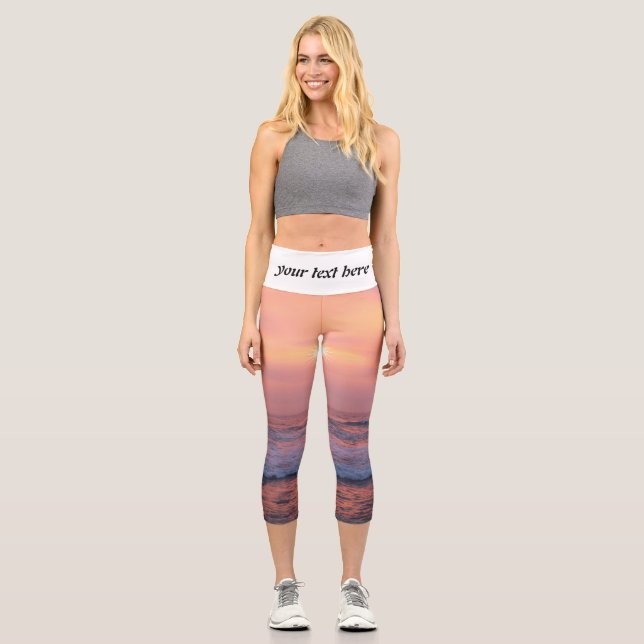 Sunshine over the sea capri leggings (Front)