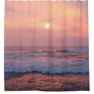 Sunshine over the sea shower curtain