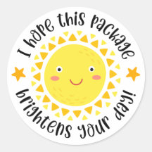 Sunshine package sticker