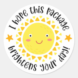 Sunshine package sticker