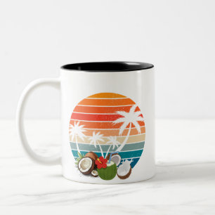 Sunshine & Palm Invitations – Tropical Elegance fo Two-Tone Coffee Mug