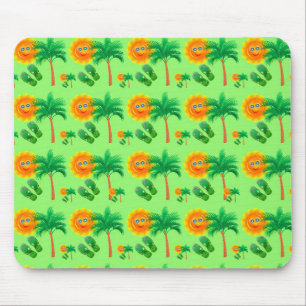 Sunshine, Palm Trees and Flip Flops Mouse Pad