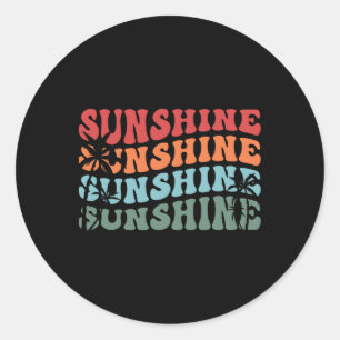 Sunshine Paradise Summer Vibes Summer Sunshine  Classic Round Sticker