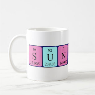 Sunshine periodic table name mug