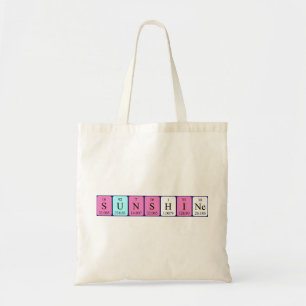 Sunshine periodic table name tote bag