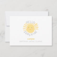 Sunshine Personalised Note Cards for Kids