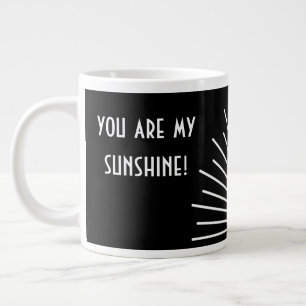 Sunshine Personalized Black White Large Coffee Mug