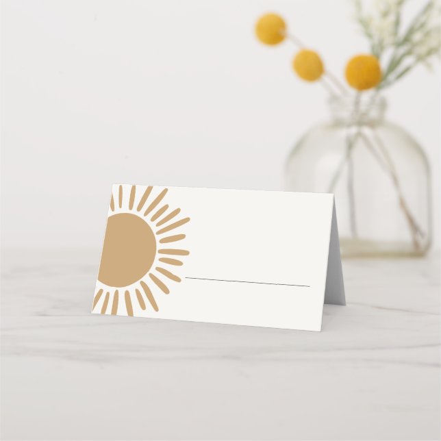 sunshine place card birthday or baby shower (Front)