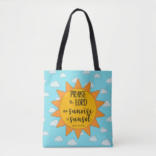 Sunshine Praise the Lord Tote Bag