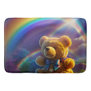 Sunshine Rainbow Teddy Bear Wonderland Bath Mat