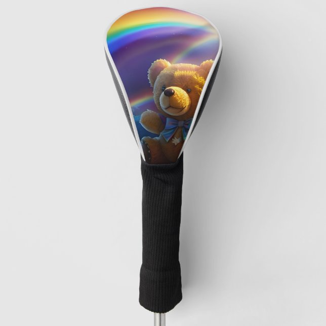 Sunshine Rainbow Teddy Bear Wonderland Golf Head Cover (Front)