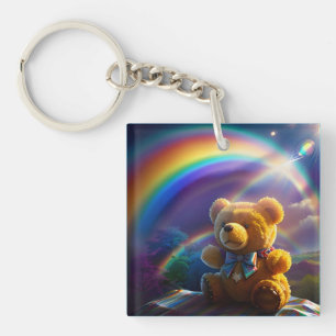 Sunshine Rainbow Teddy Bear Wonderland Key Ring