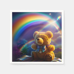 Sunshine Rainbow Teddy Bear Wonderland Napkin