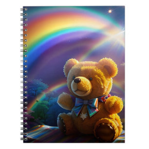 Sunshine Rainbow Teddy Bear Wonderland Notebook