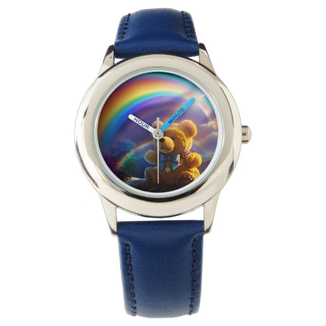 Sunshine Rainbow Teddy Bear Wonderland Watch (Front)