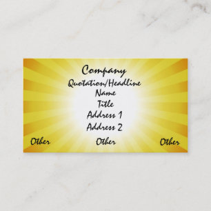 Sunshine Rays Business Cards
