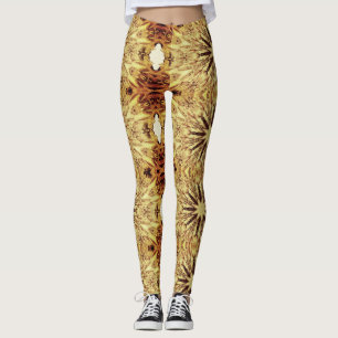 Sunshine rays modern geometric art yellow leggings