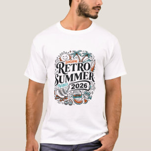 Sunshine Retro Summer Vibes Year Twenty Twenty Six T-Shirt