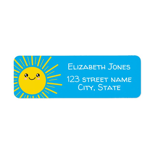 Sunshine Return Address Label (Front)