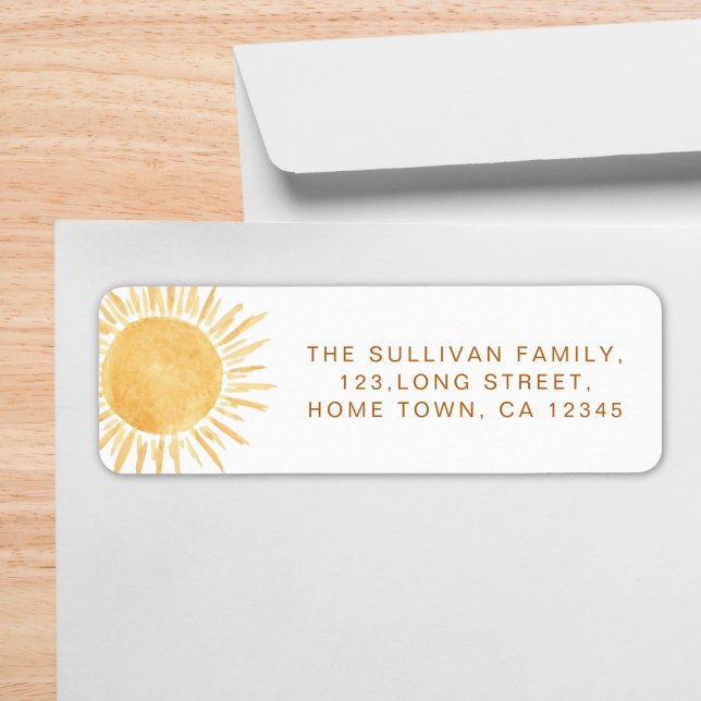 Sunshine Return Address Label (Creator Uploaded)
