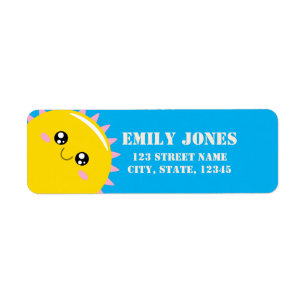 Sunshine Return Address Label