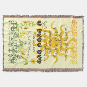 Sunshine Rug with Hearts Throw Blanket