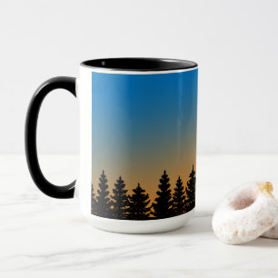 Sunshine Sky and Pine Trees   Pine Forest   Mug