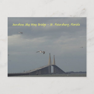 Sunshine Sky Way Bridge St Petersburg, Florida Postcard