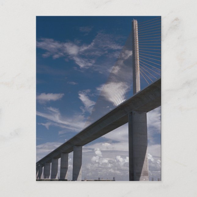 Sunshine Skyway Bridge, Tampa Bay, Florida, U.S.A. Postcard (Front)