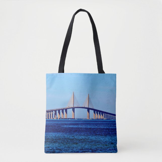 Sunshine Skyway Bridge Tote Bag (Front)