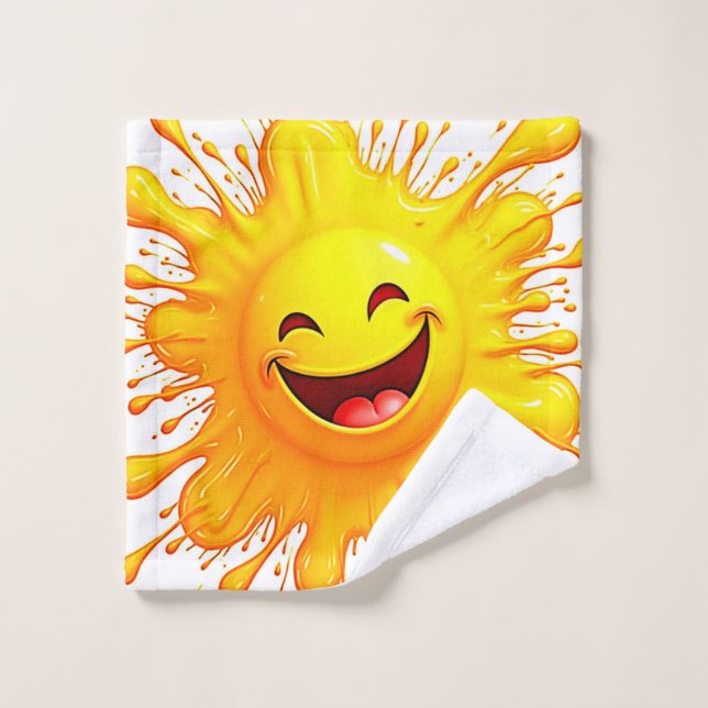Sunshine Smiles: Bursting Joy Bath Towel Set (Wash Cloth)