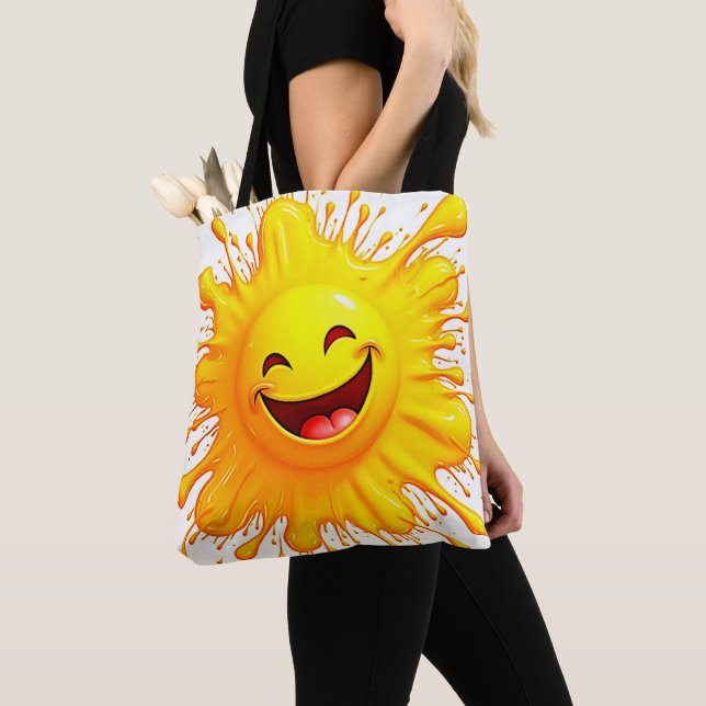 Sunshine Smiles: Bursting Joy Tote Bag (Close Up)