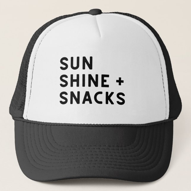 SUNSHINE + SNACKS women's t-shirt Trucker Hat (Front)