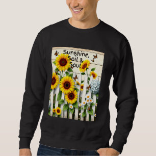 Sunshine Soil and Soul Garden Flowers Monarch Butt Sweatshirt