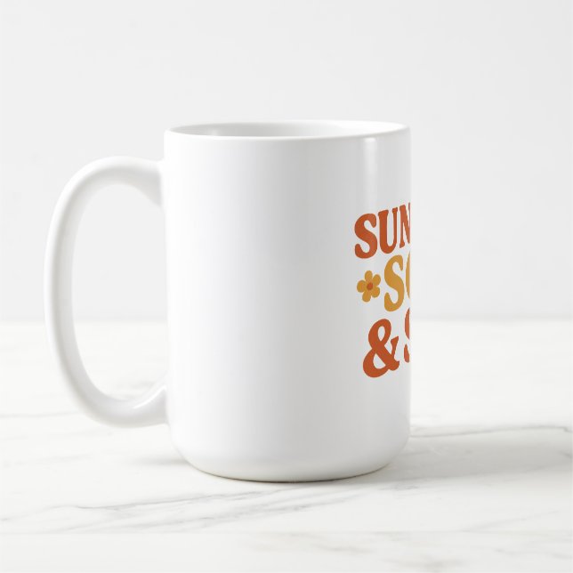 Sunshine Soul & Sass Retro 70s-Inspired bold quote Coffee Mug (Left)