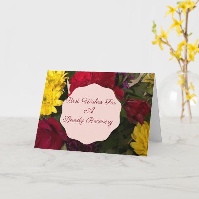 Sunshine Speedy Recovery Get Well Card (Yellow Flower)