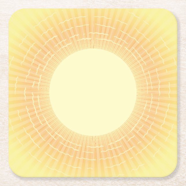 Sunshine Square Paper Coaster (Front)