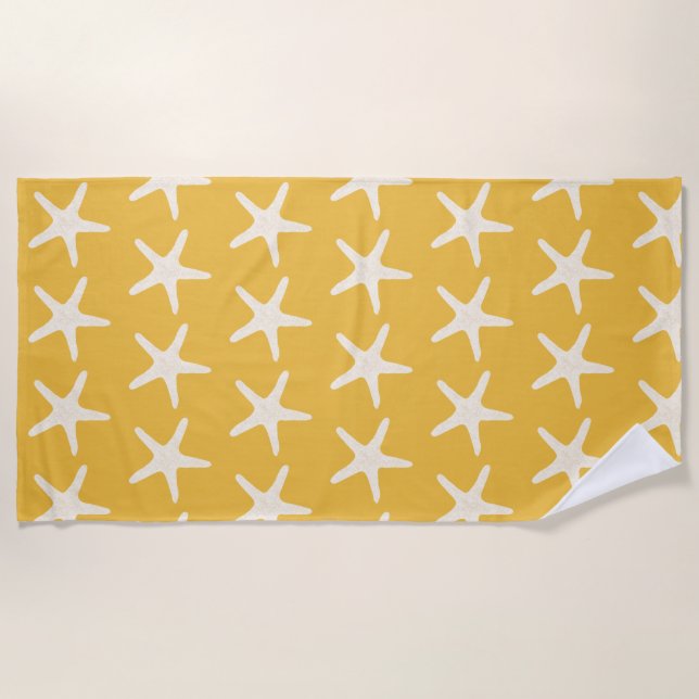 Sunshine Starfish Dog Bath or Rainy Day Towel  (Front)