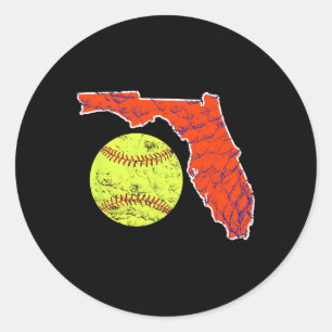 Sunshine State Of Florida Softll Classic Round Sticker