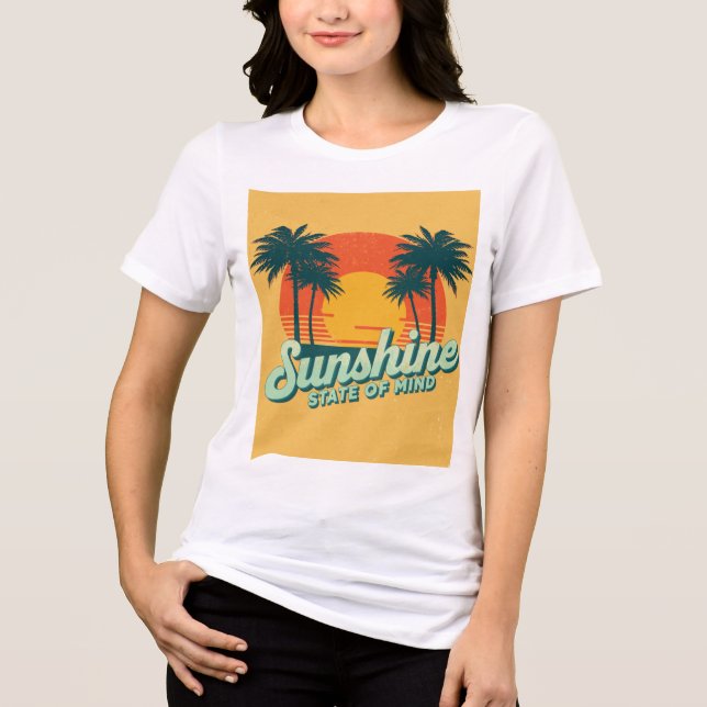 Sunshine State Tee, Retro Beach Vacation Shirt (Front)